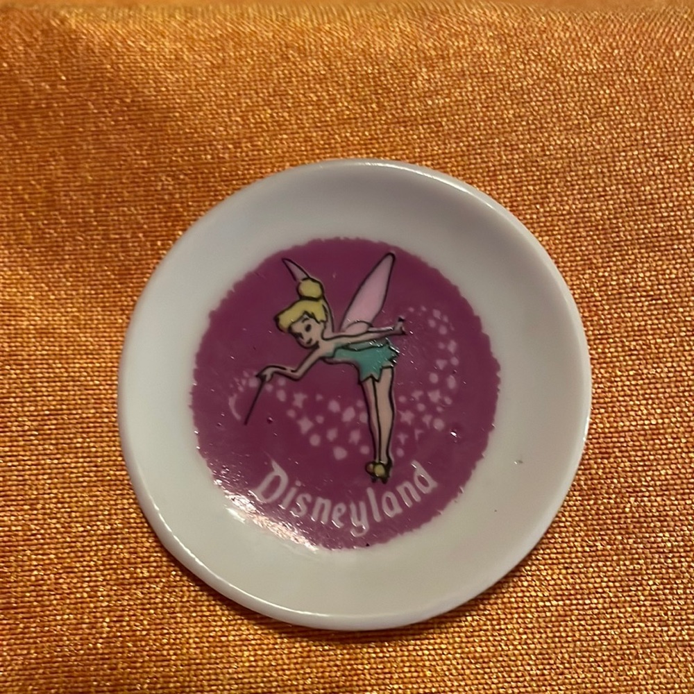 Vintage Disney Tinker Bell miniature plate Made in Japan